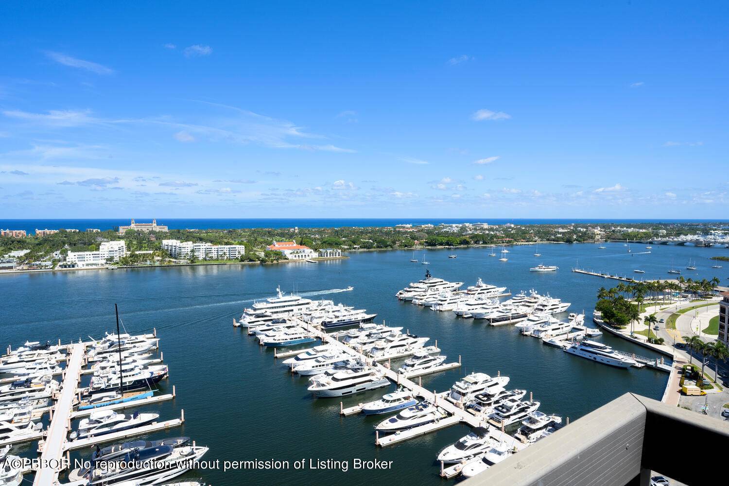 The breathtaking panoramic views of the Intracoastal, Ocean and Marina from this three bedroom corner Penthouse condo are magnificent.