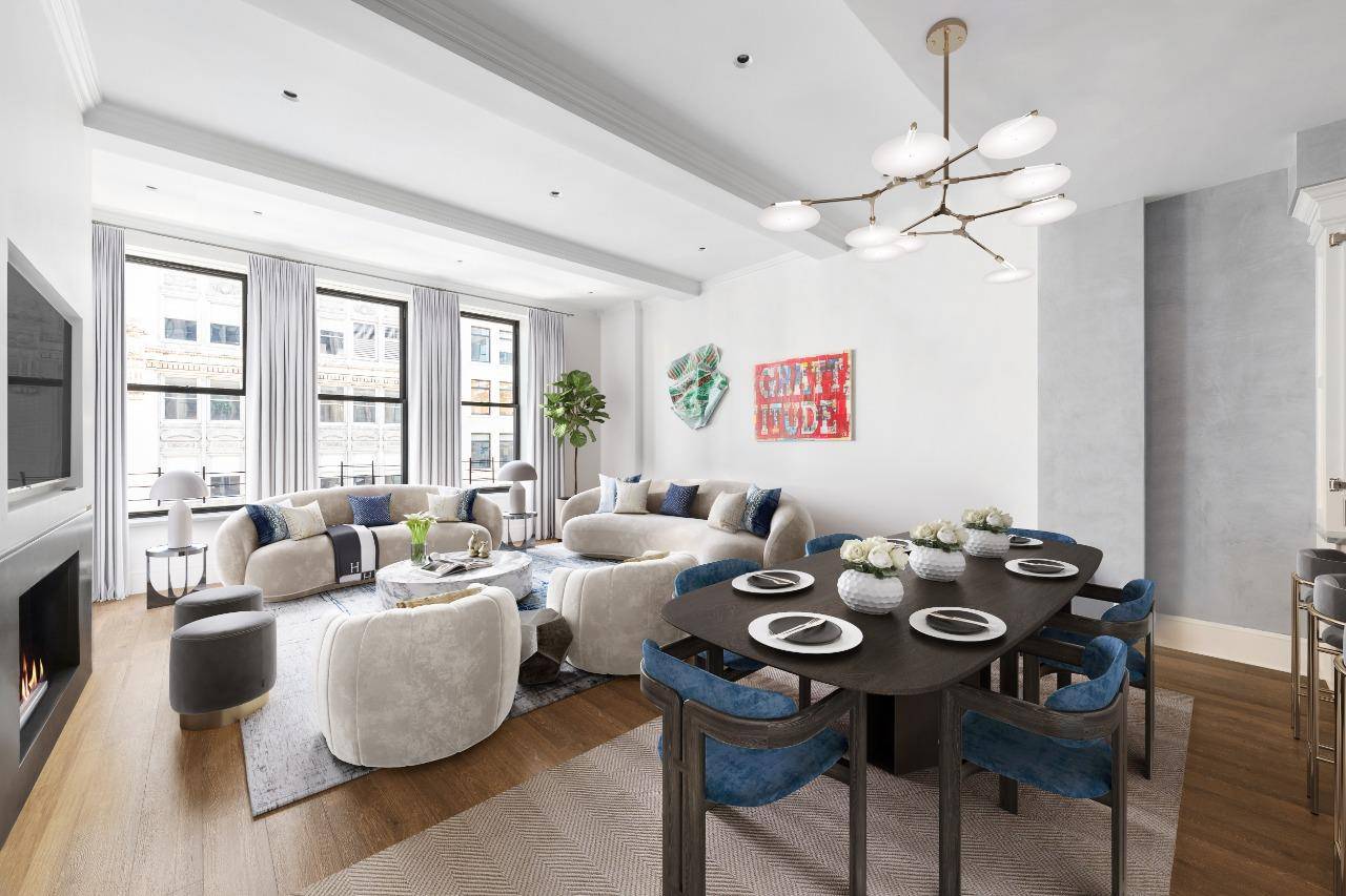 Welcome home to Apt 8DE at 260 Park Avenue South, a rare and seamless combination of two apartments totaling approx.