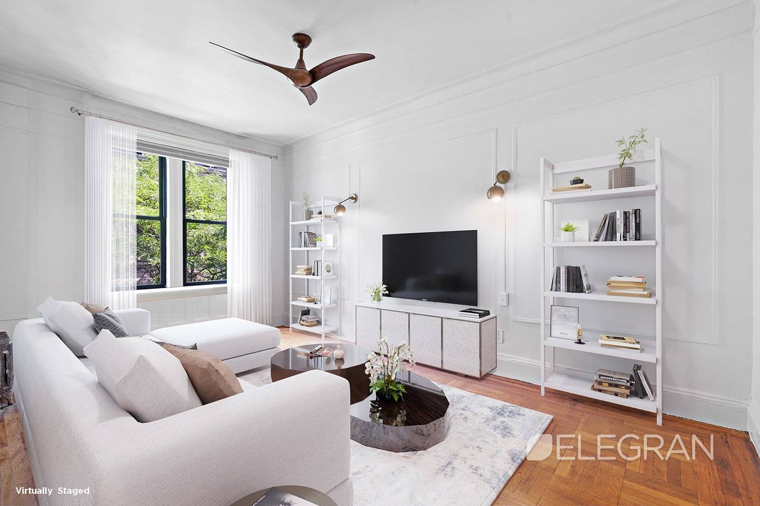 Located on a picturesque tree lined street in Manhattan, this charming home is filled with natural light and prewar character.