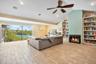 Wood burning fireplace adds to the ambiance, what a view!