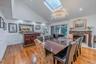 Formal dinning room w/ wood burning fire place
