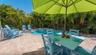 Pool with poolside seating