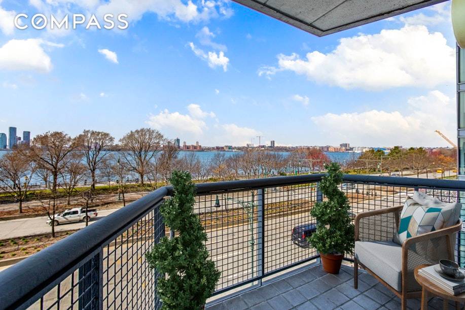 Enjoy miles of breathtaking Hudson River views in this immaculate West Village one bedroom, one bathroom co op home with an open subletting policy and riverside private balcony sunsetforever !