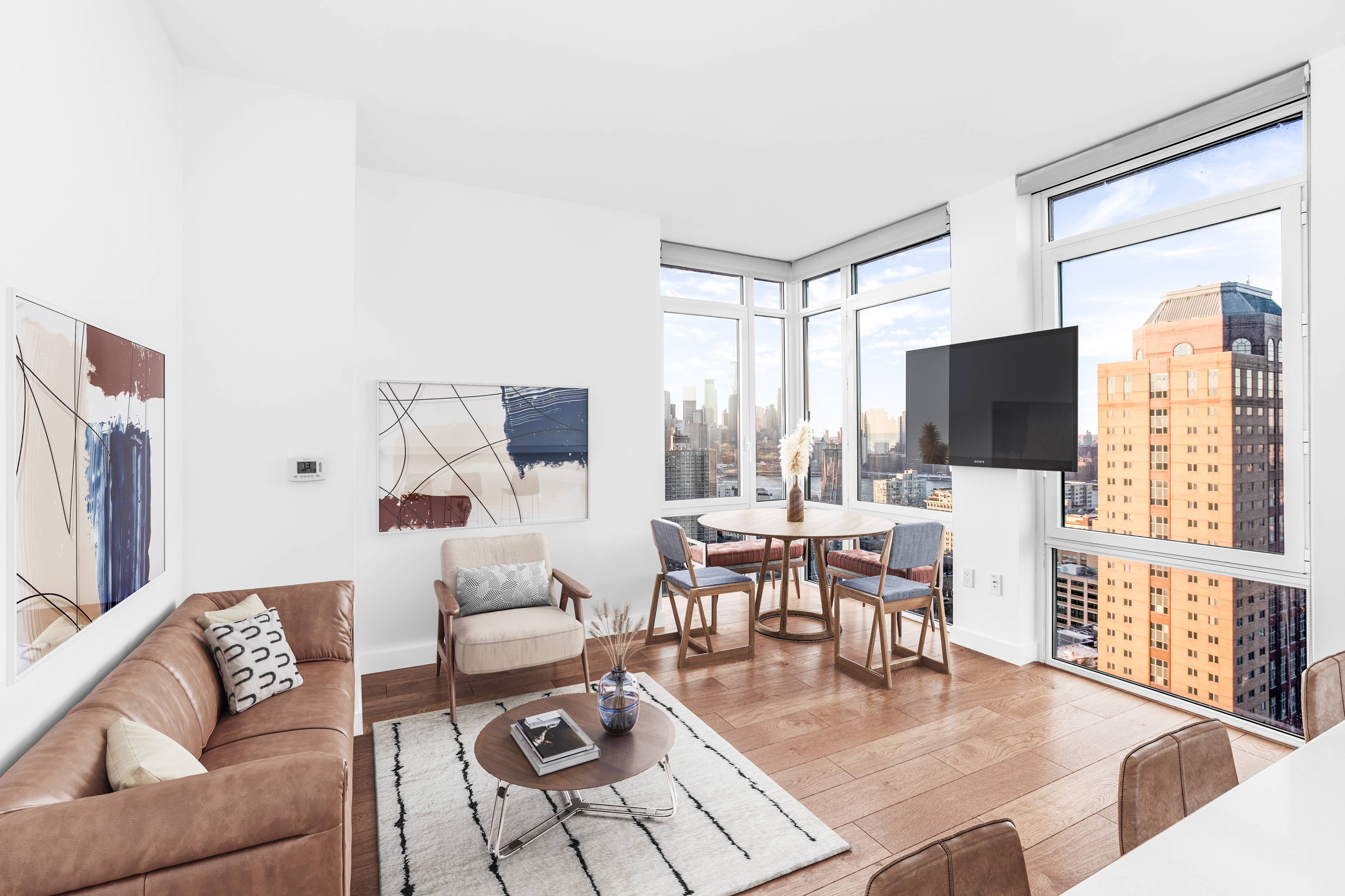 Luxury in Downtown Brooklyn Spacious, fully modernized 3BD 2BA with Floor to Ceiling Windows, W D In Unit, Hardwood Floors, Open Kitchen with S S Appliances, D W, M W, ...