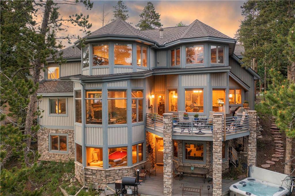 This Gold Flake residence rests on one of the most sought after view ridges in all of Breckenridge !