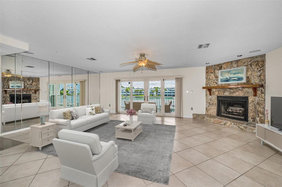Virtually staged Great room