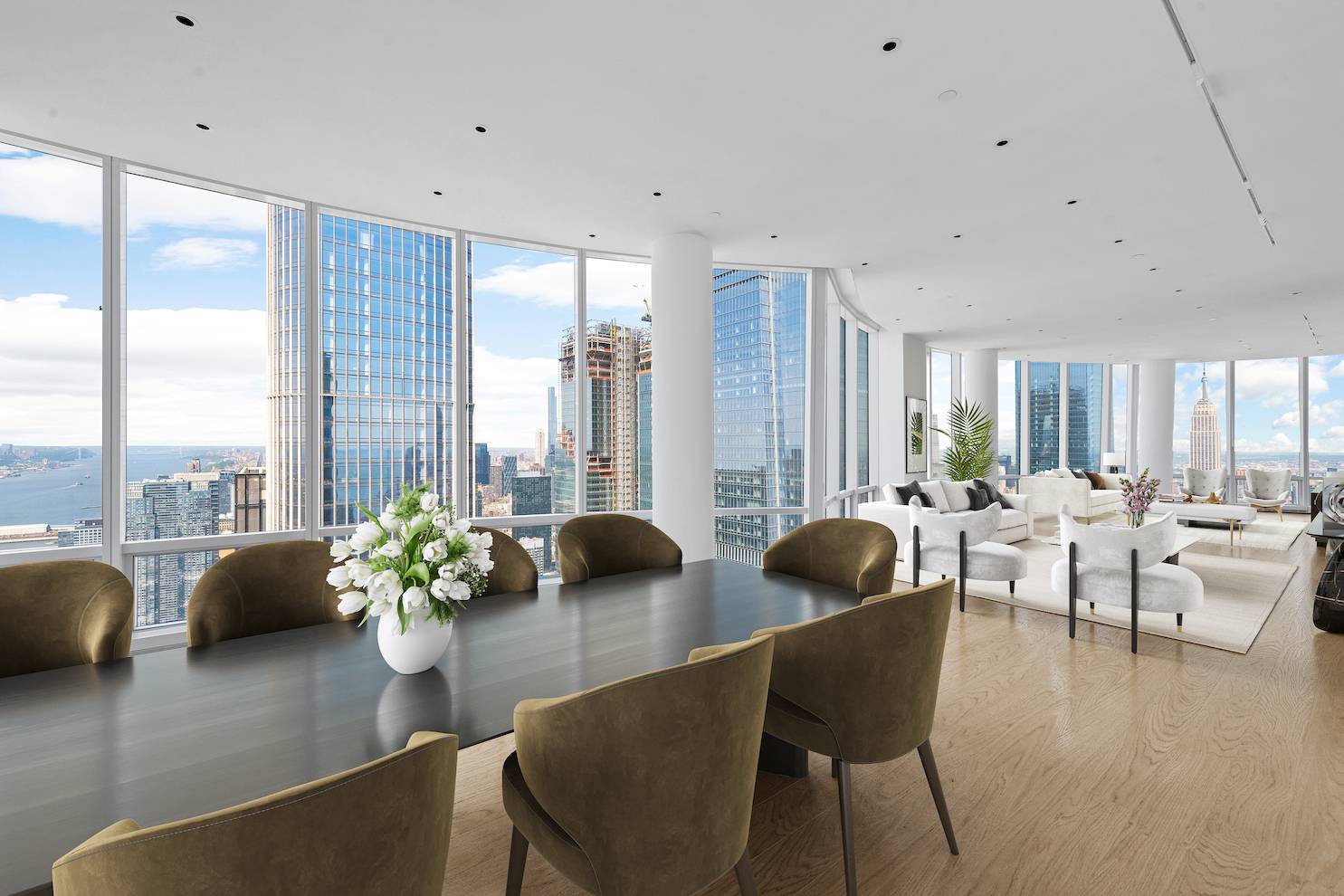 Introducing this never before lived in sky high home in the exclusive 15 Hudson Yards.
