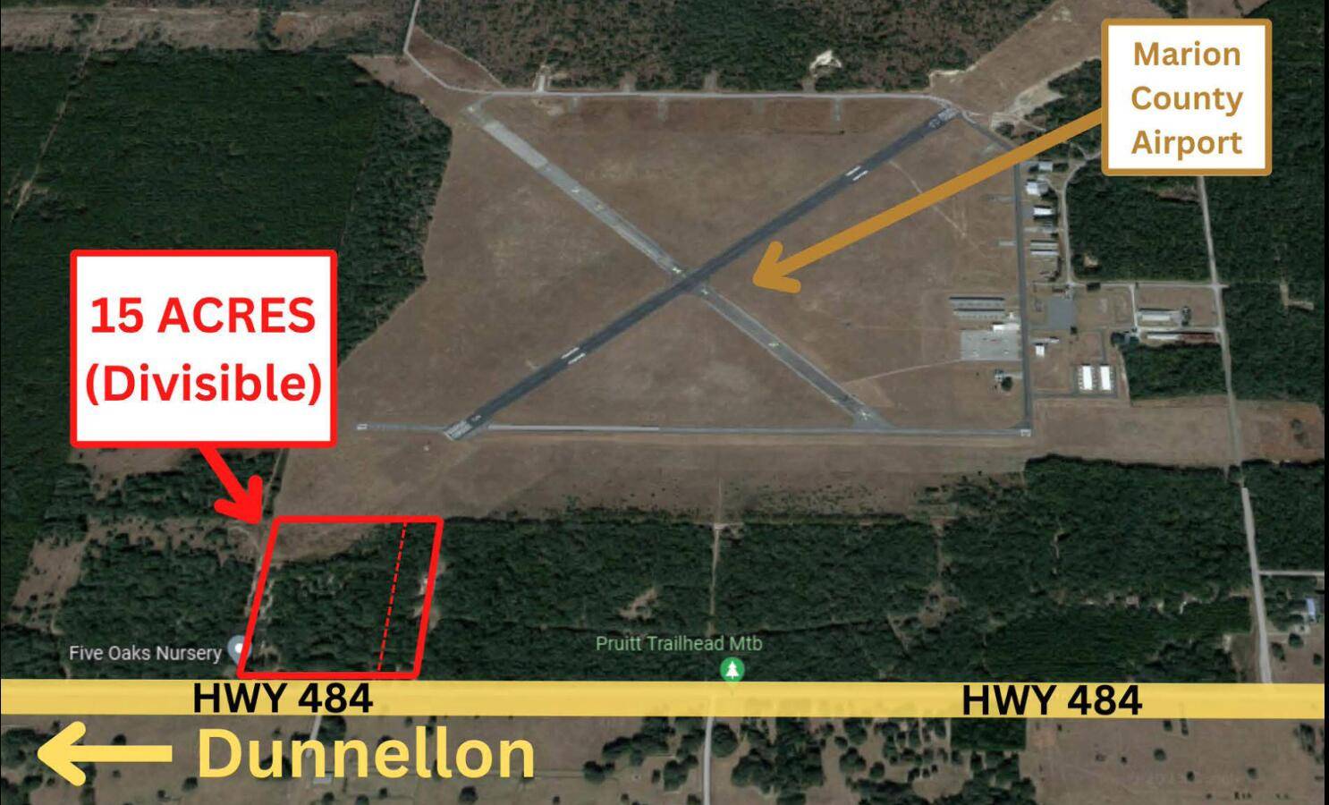 15 Acres for Sale in OCALA Dunnellon, FL divisible to 4.