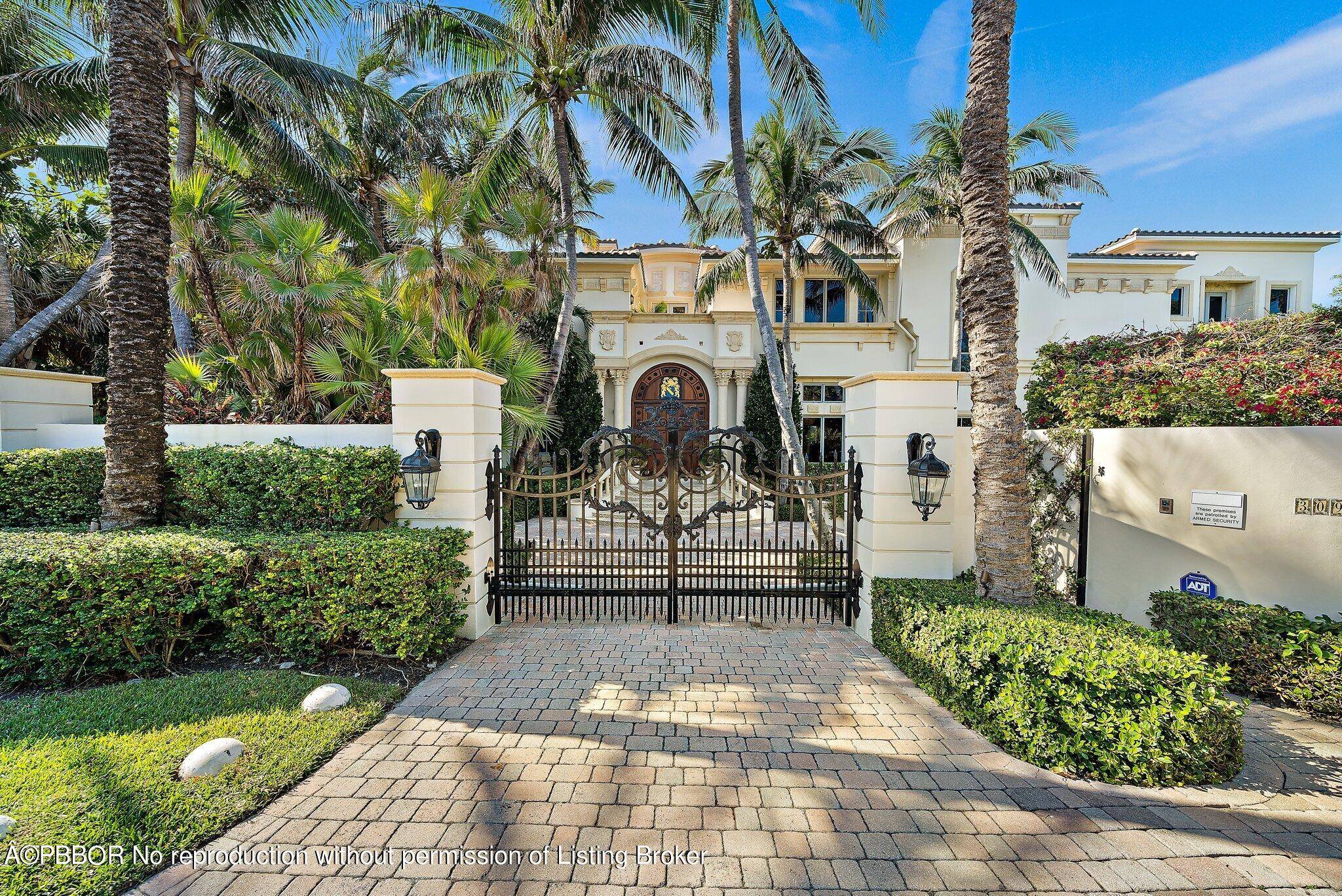 This spectacular custom estate is a fully furnished, luxurious oasis perched between the Intracoastal Waterway and the magnificent Atlantic Ocean, offering breathtaking vistas of both.