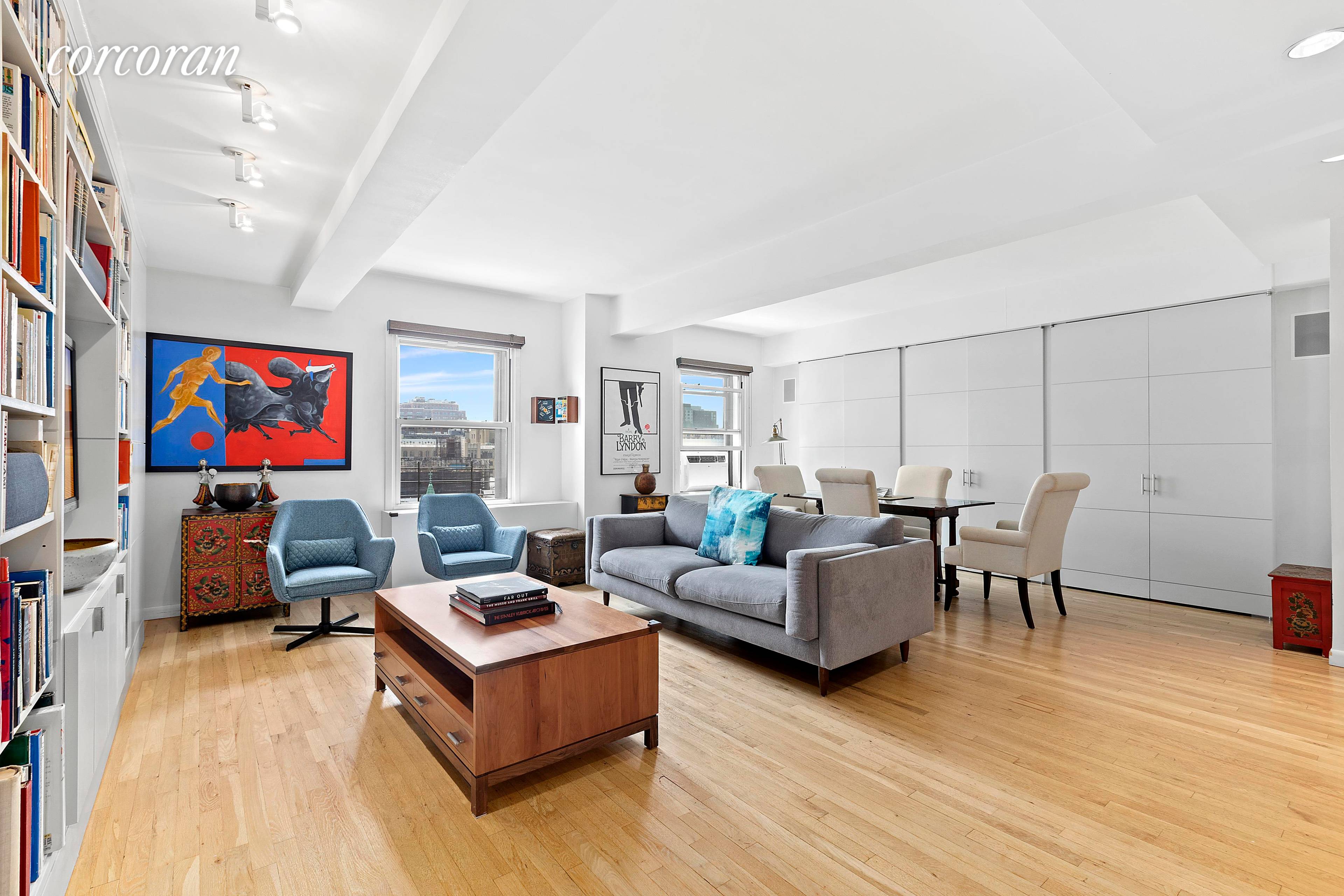 315 W 23rd St 10D Welcome home to this bright and expansive, loft like Chelsea 2 bedroom, 2 bath apartment with open south facing views downtown to the World Trade ...