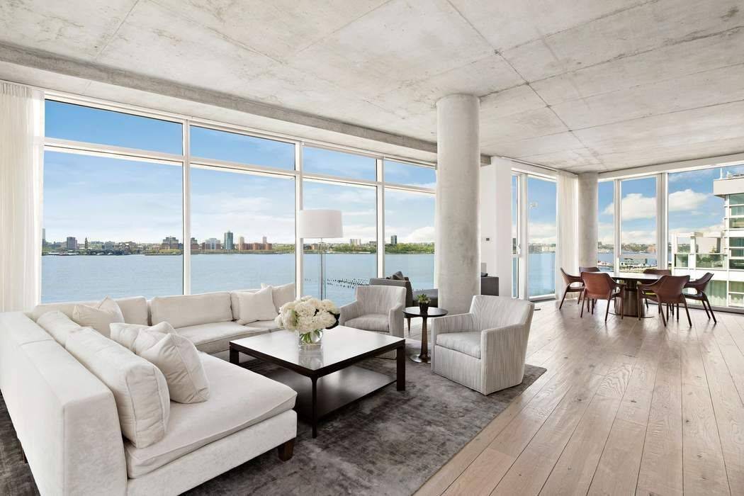Full Floor Condominium with Two Terraces, Two Bedrooms, Two Baths, and Just Renovated with Gorgeous Chef s Kitchen in the iconic Richard Meier designed 173 Perry Street.