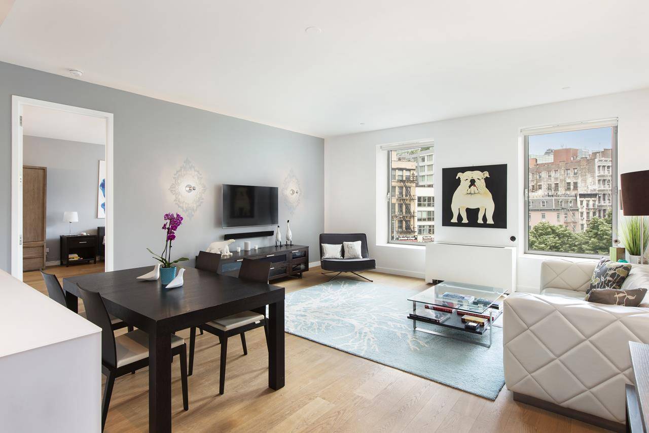 Experience chic and fashionable city living in the heart of Soho and Tribeca in this meticulously designed, sundrenched and oversized 1 bedroom, 1.
