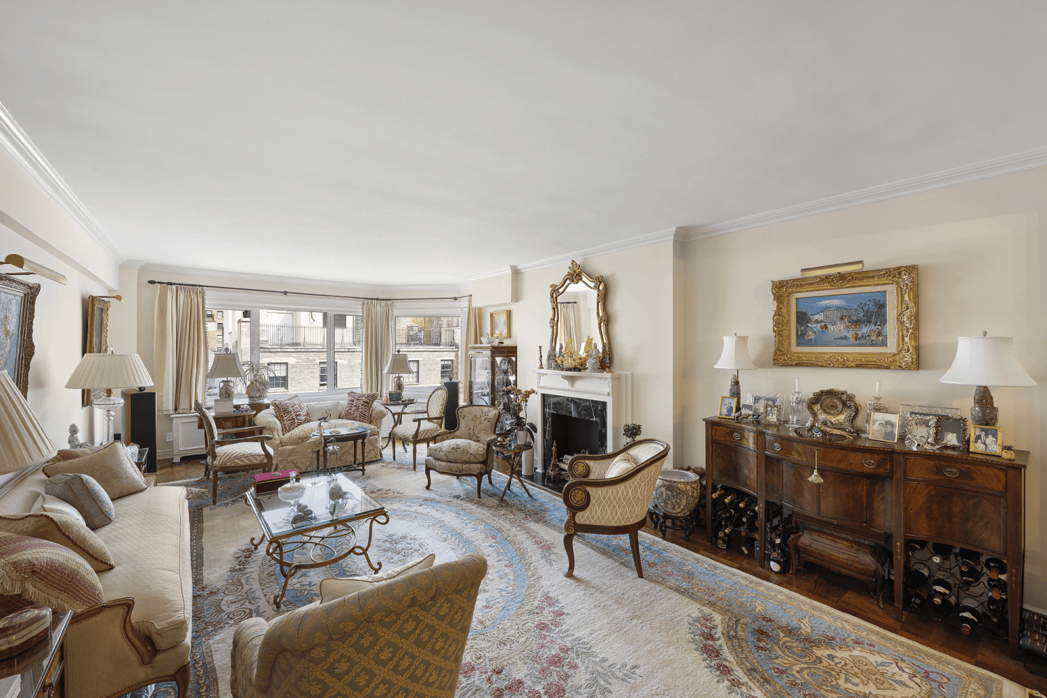 High floor elegant Fifth Avenue home along Museum Mile located directly across the street from The Metropolitan Museum of Art and Central Park.