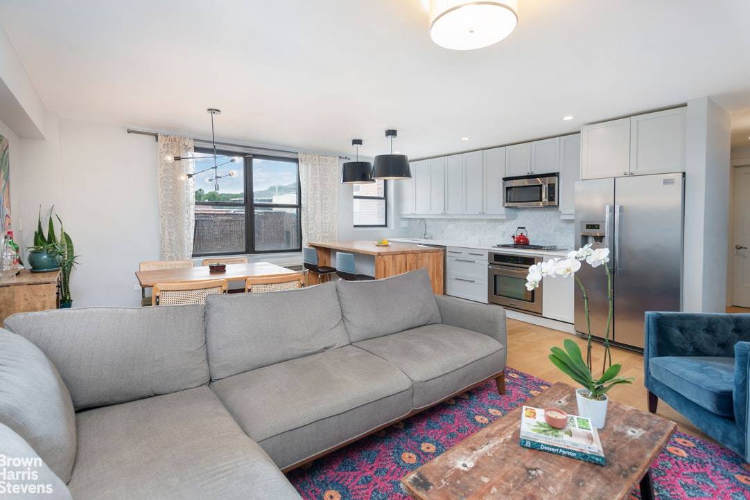 Perched high on the 6th floor of this pet friendly, elevator building, directly across from Prospect Park, is an expansive and beautifully renovated one bedroom.