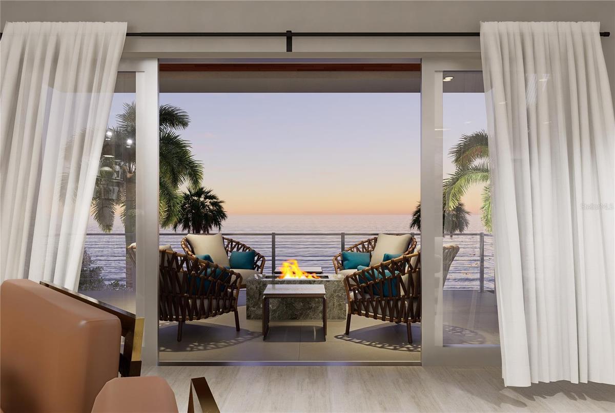 Balcony at dusk