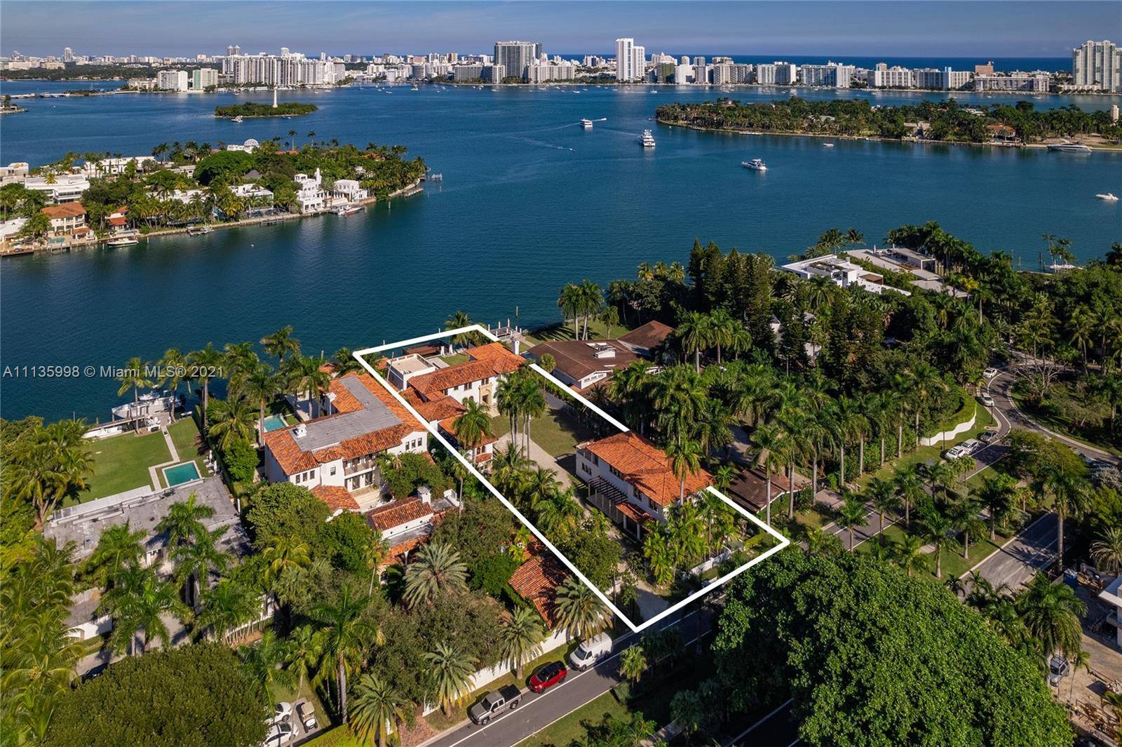 Located in the estate section of guard gated Palm Island, this amazing 2 story Moorish waterfront estate is undergoing a full renovation, using the finest materials modernizing the home, yet ...