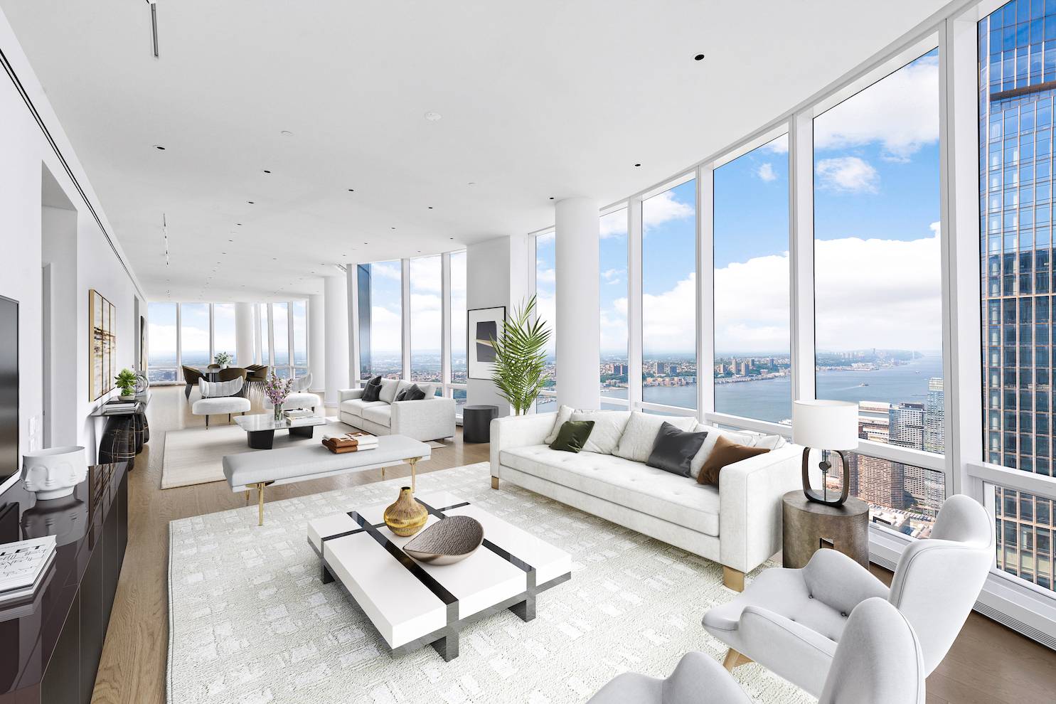 Introducing this never before lived in sky mansion in the exclusive Hudson Yards neighborhood, a sublime 4 bedroom, 5 bathroom condo with a one of a kind combination layout enveloped ...