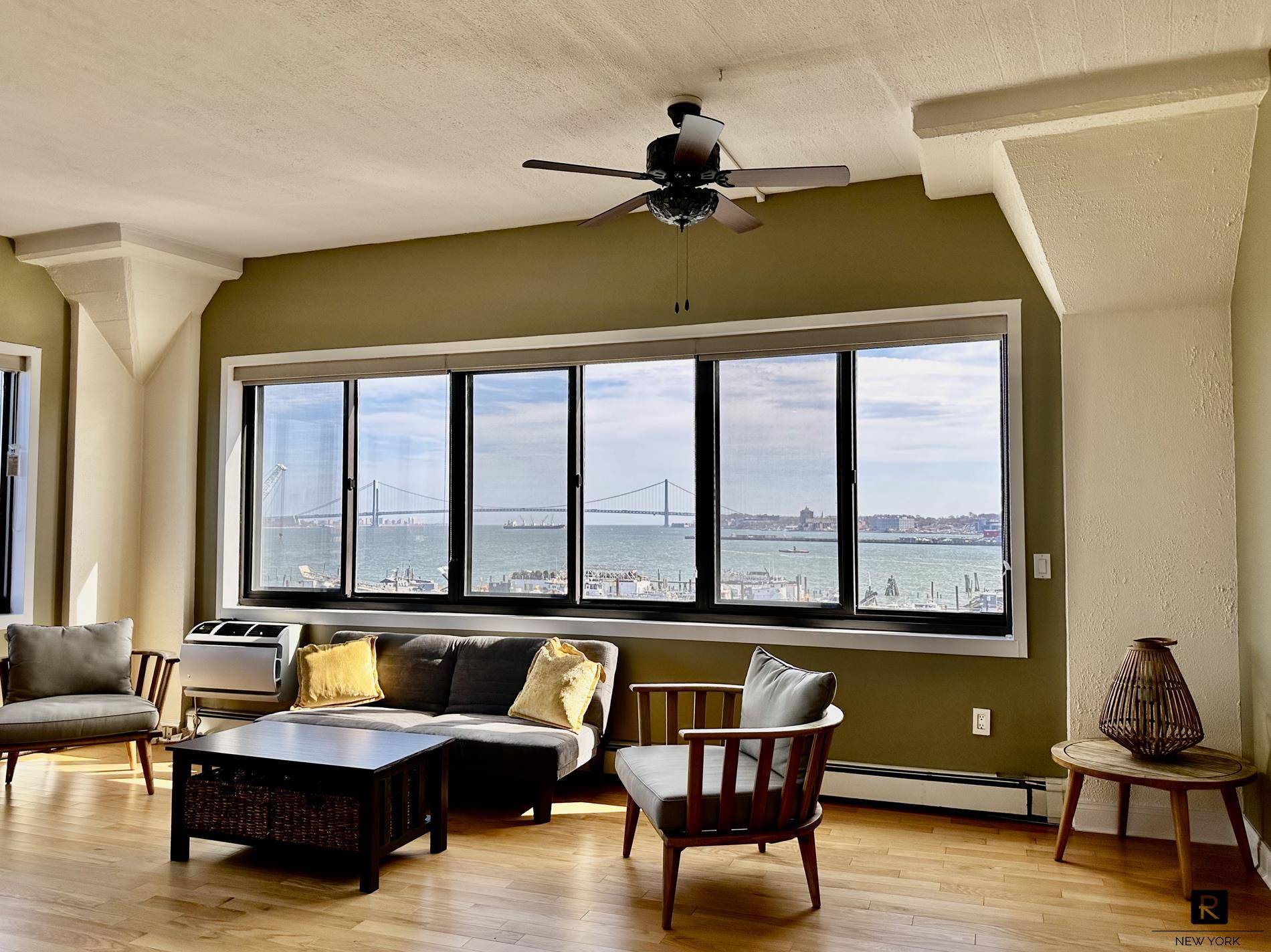 Back On Market !... This waterfront 1Br corner LOFT apartment, you can view sunrises, the Statue of Liberty, Manhattan and Brooklyn's skylines, the Verrazano Bridge, Coney Island and the open ...