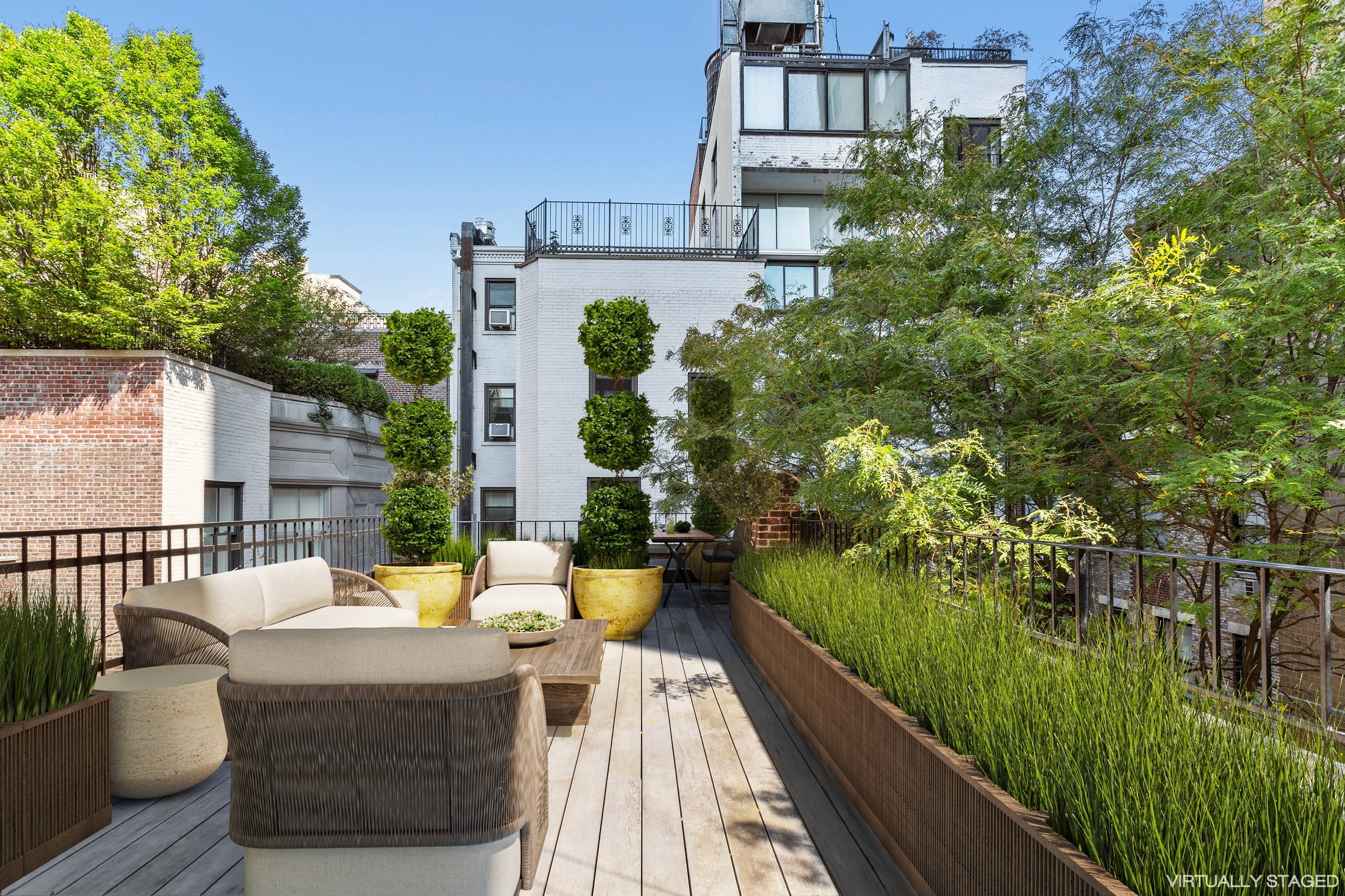 Investor's Condo apartment with Tenant in place Beautiful sunny lofty renovated full high floor with a 370 SF terrace in stately 1906 Limestone TH mansion that has been converted to ...