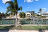 Backyard with dock and boat lift