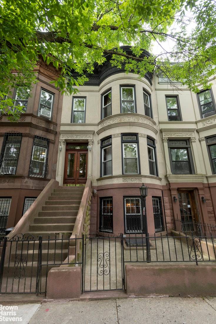 Welcome Home to your majestic, landmarked Renaissance Revival brownstone on an extra wide tree lined boulevard.