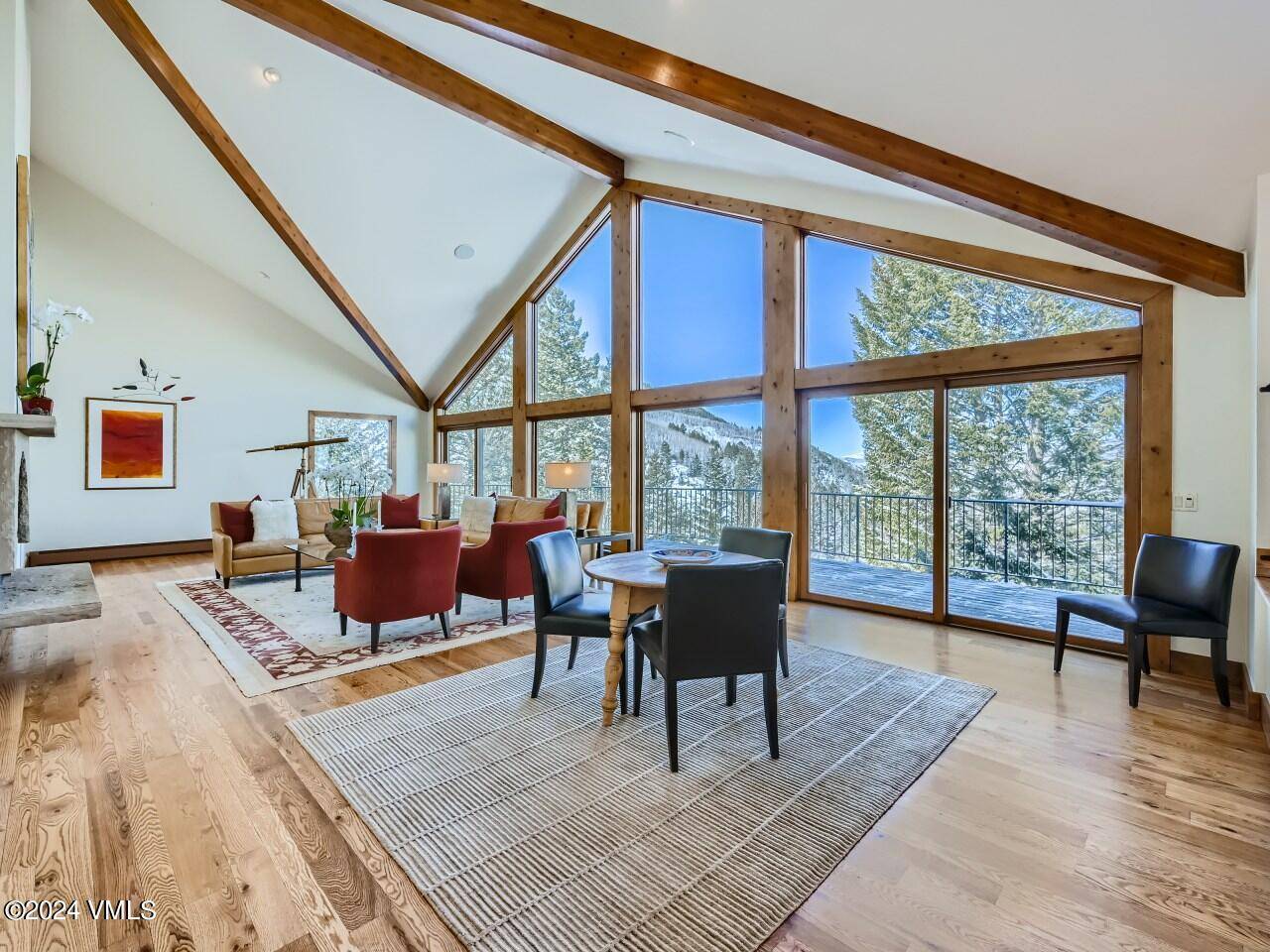 Enjoy expansive mountain valley views from this beautiful, private 5 BR 4.
