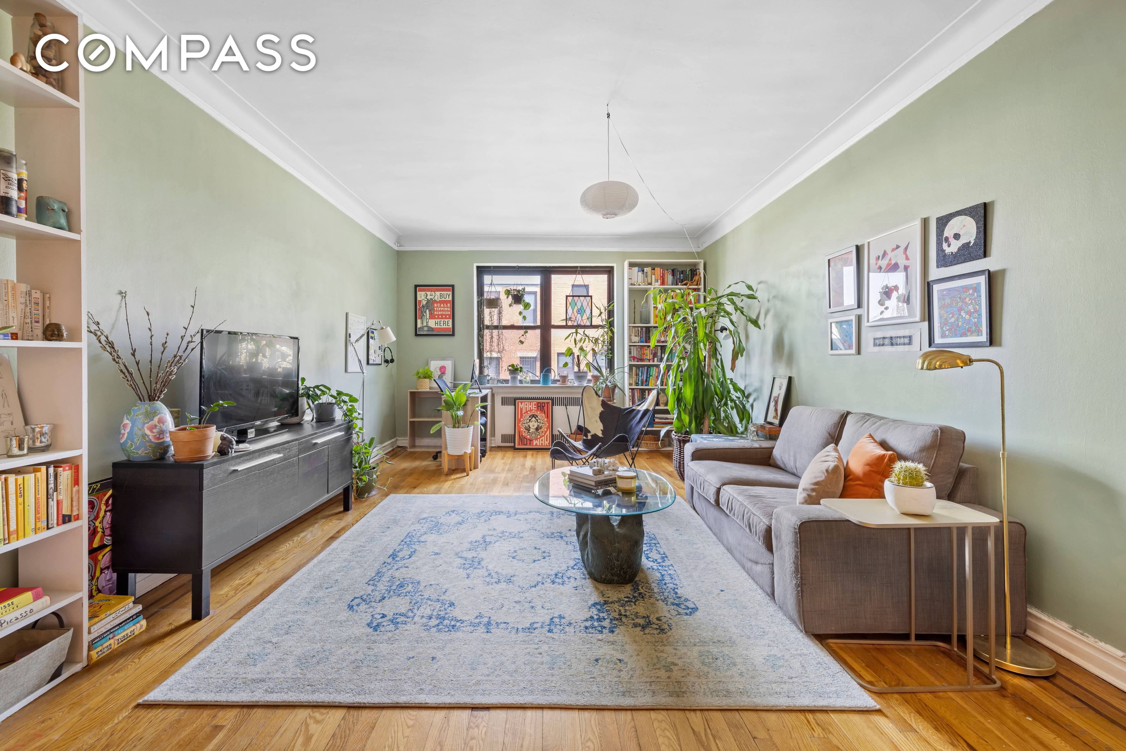 Rare opportunity to own this classic pre war corner two bedroom home located in one of Park Slope s most desirable pet friendly doorman co ops.