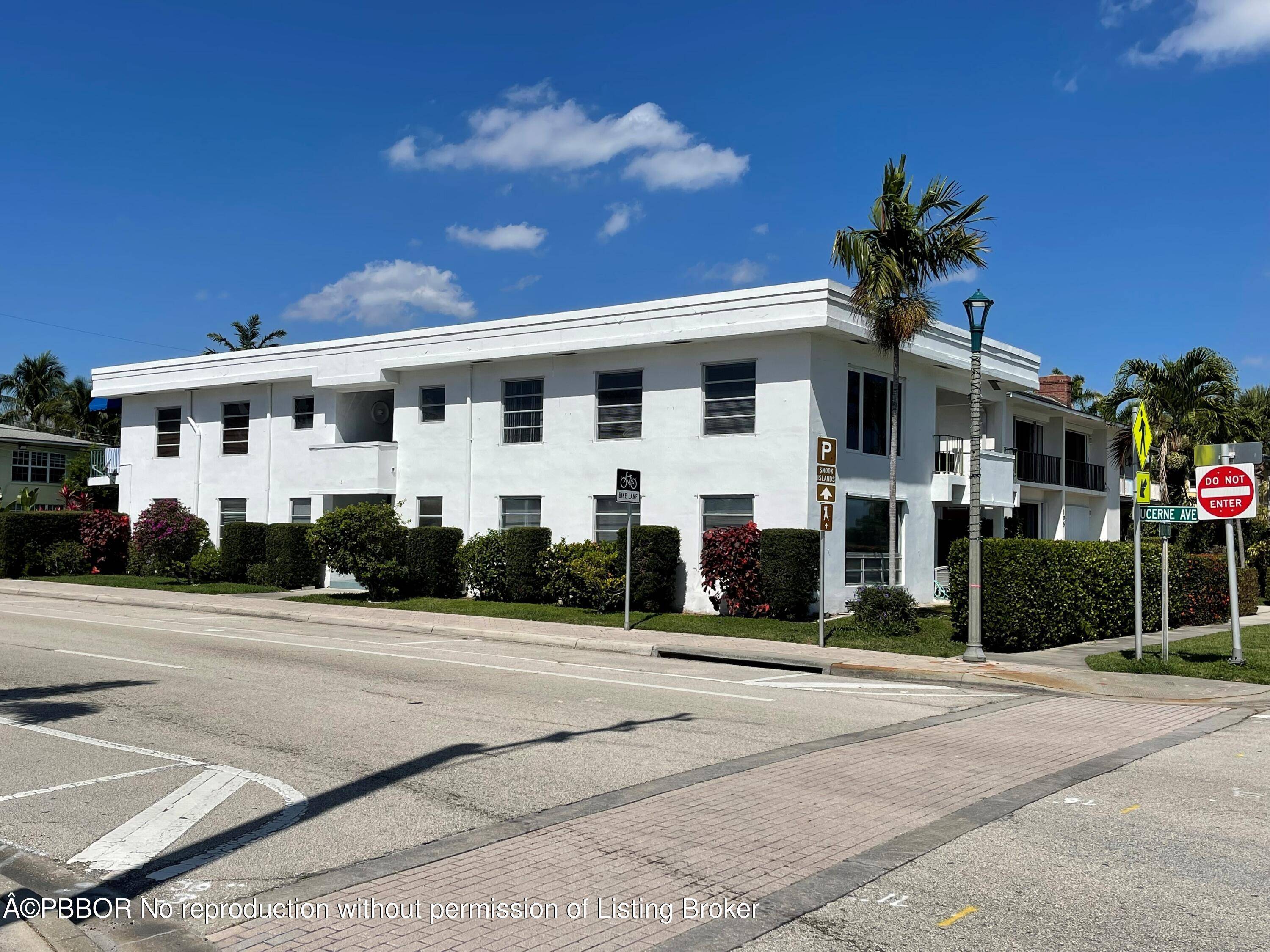 Trophy Building in Downtown LWB, across the street from the golf course Intracoastal lakeside park, the first building one encounters when crossing the bridge from Palm Beach.