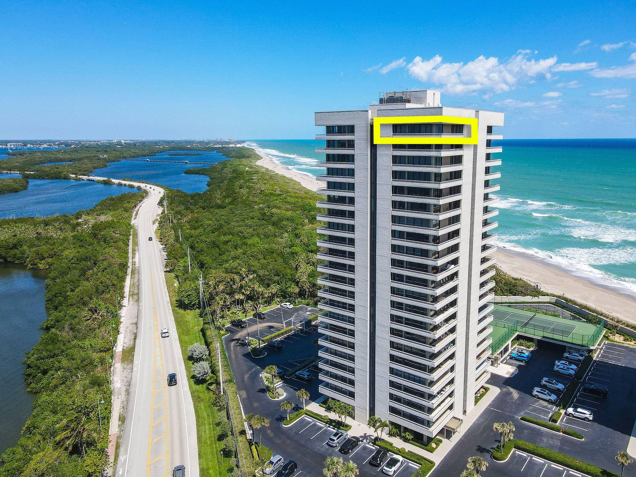 Experience luxury beachfront living at its finest in this completely remodeled penthouse unit in Water Glades Condominiums.