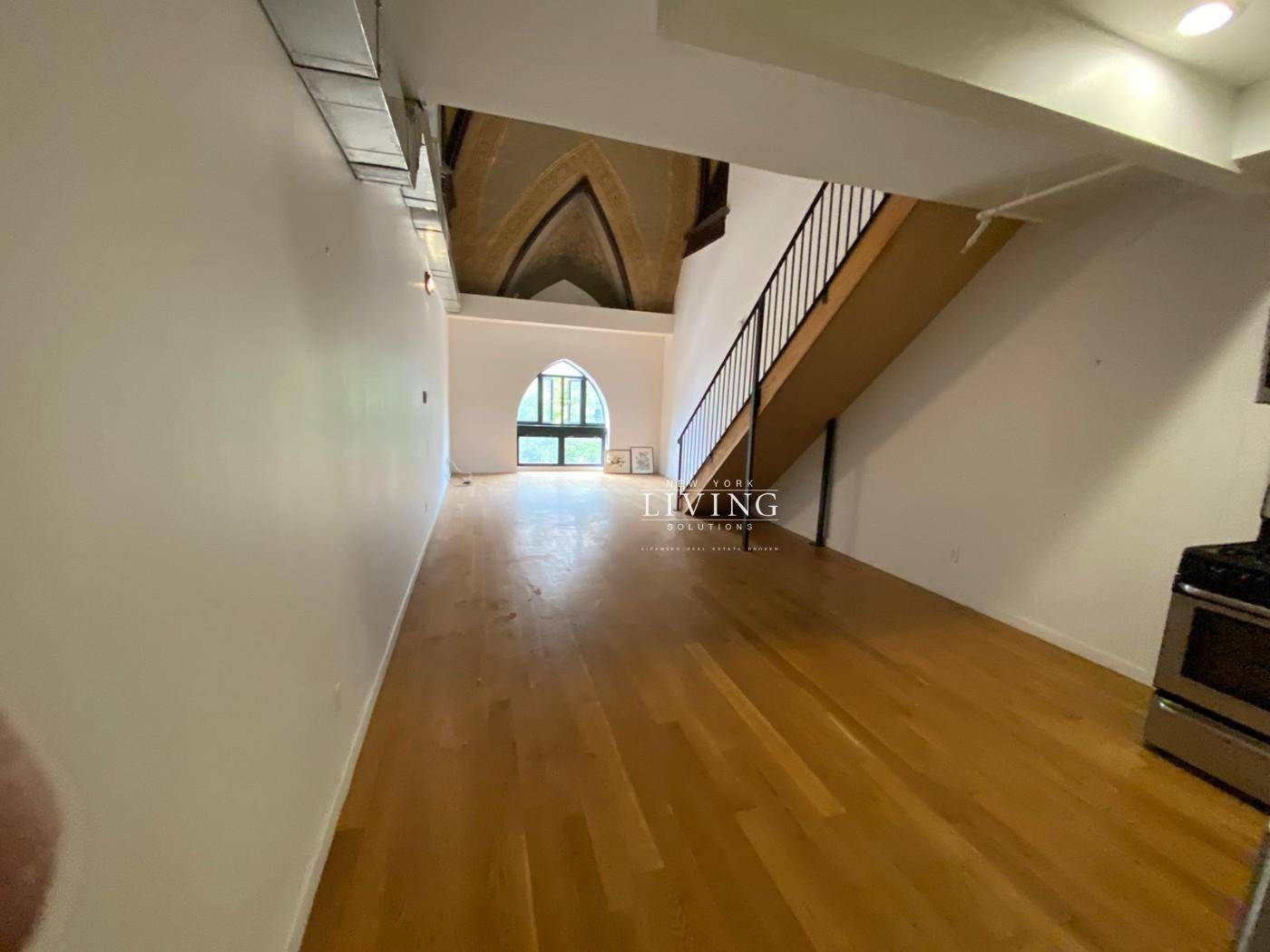 ONE OF A KIND 1 bed 1 bath DUPLEX with large private roof terrace in a stunning conversion of a 19th Century church nestled in a prime Brooklyn location.