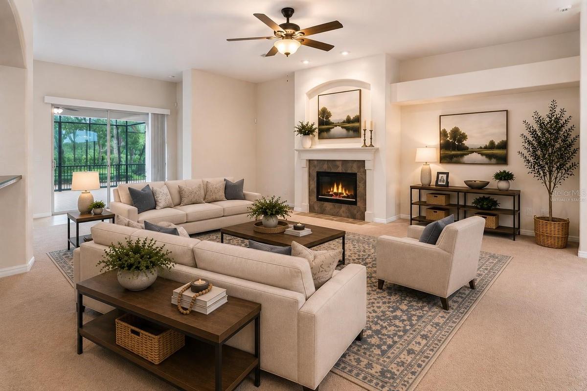 Virtually Staged- Family Room