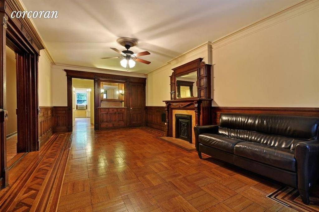 Spacious amp ; pristine 1 bedroom with an office space garden level apartment in beautiful brownstone.