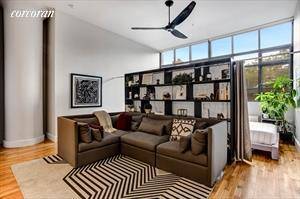 Welcome to One Brooklyn Bridge Unit 316 Wonderful light and 13' high ceilings are the first thing you notice when you enter this 843 sq ft well designed open loft.