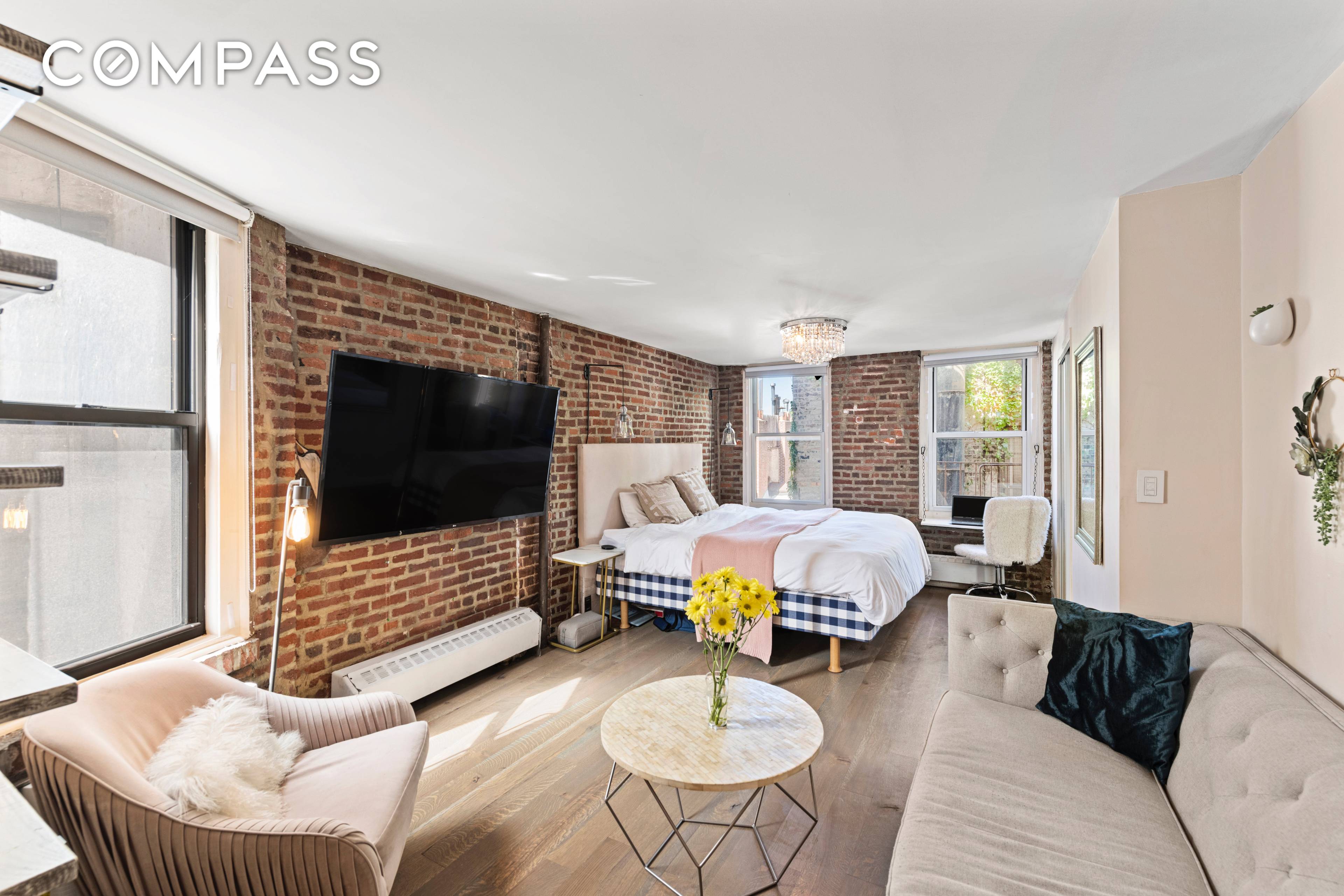 Pre war charm meets modern upgrades in this beautifully updated home on one of the most charming blocks of West Village on a high floor of an elevator building.