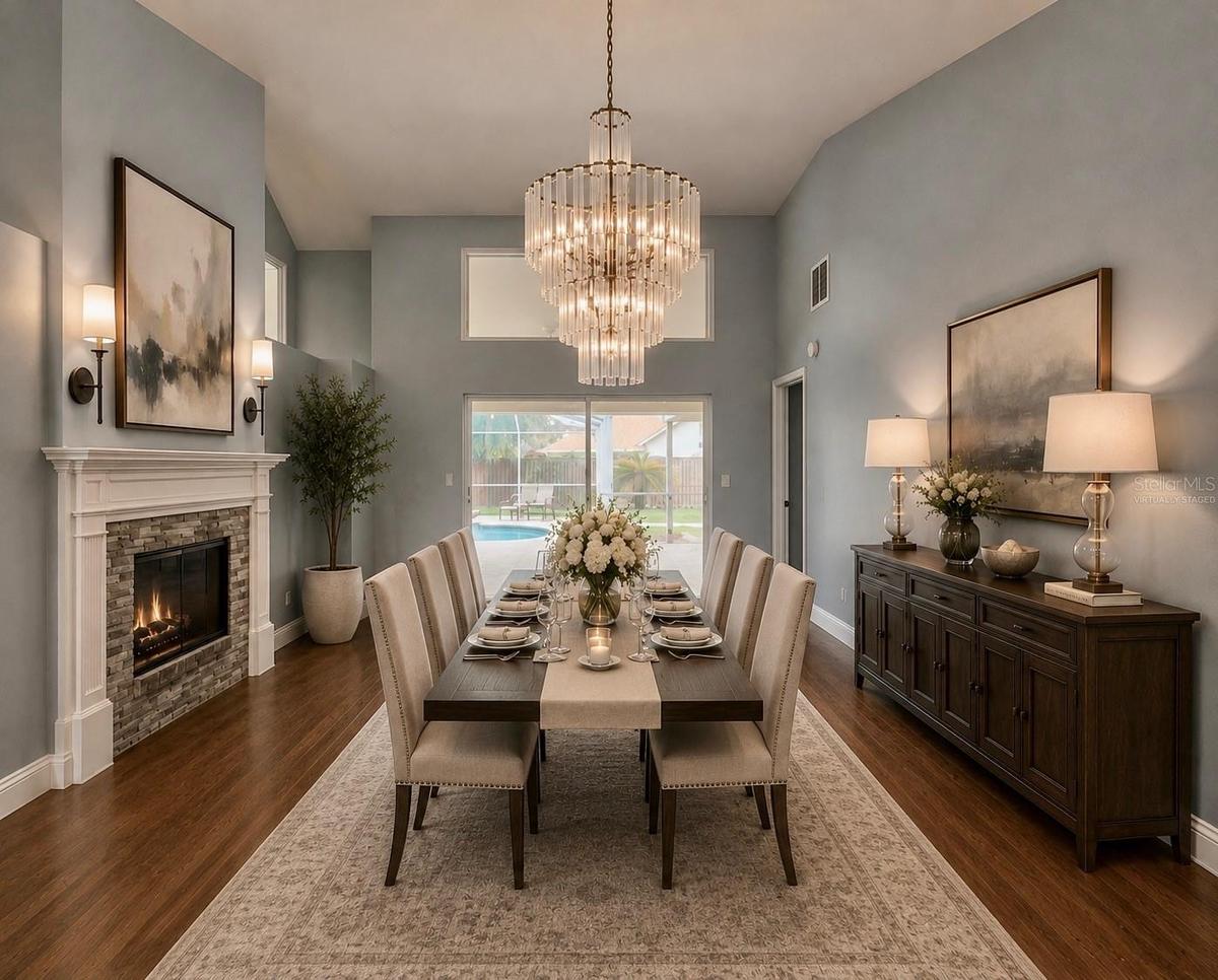 Virtually staged- dining room