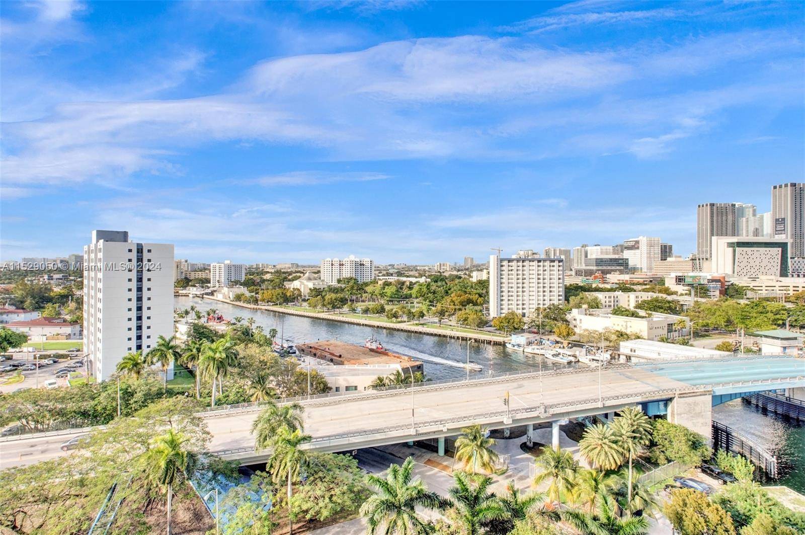 This 1 bedroom 1 bath has a GORGEOUS view of the Miami River.
