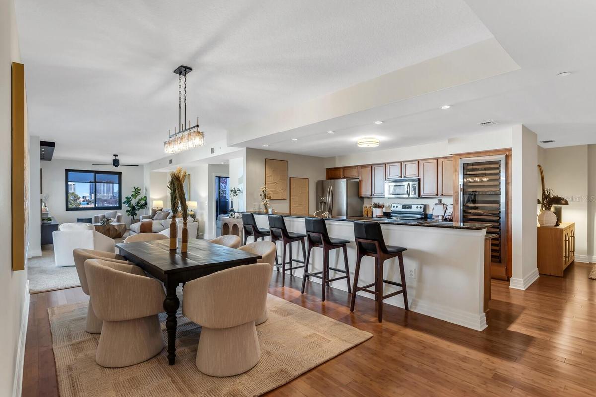 Open concept floor plan