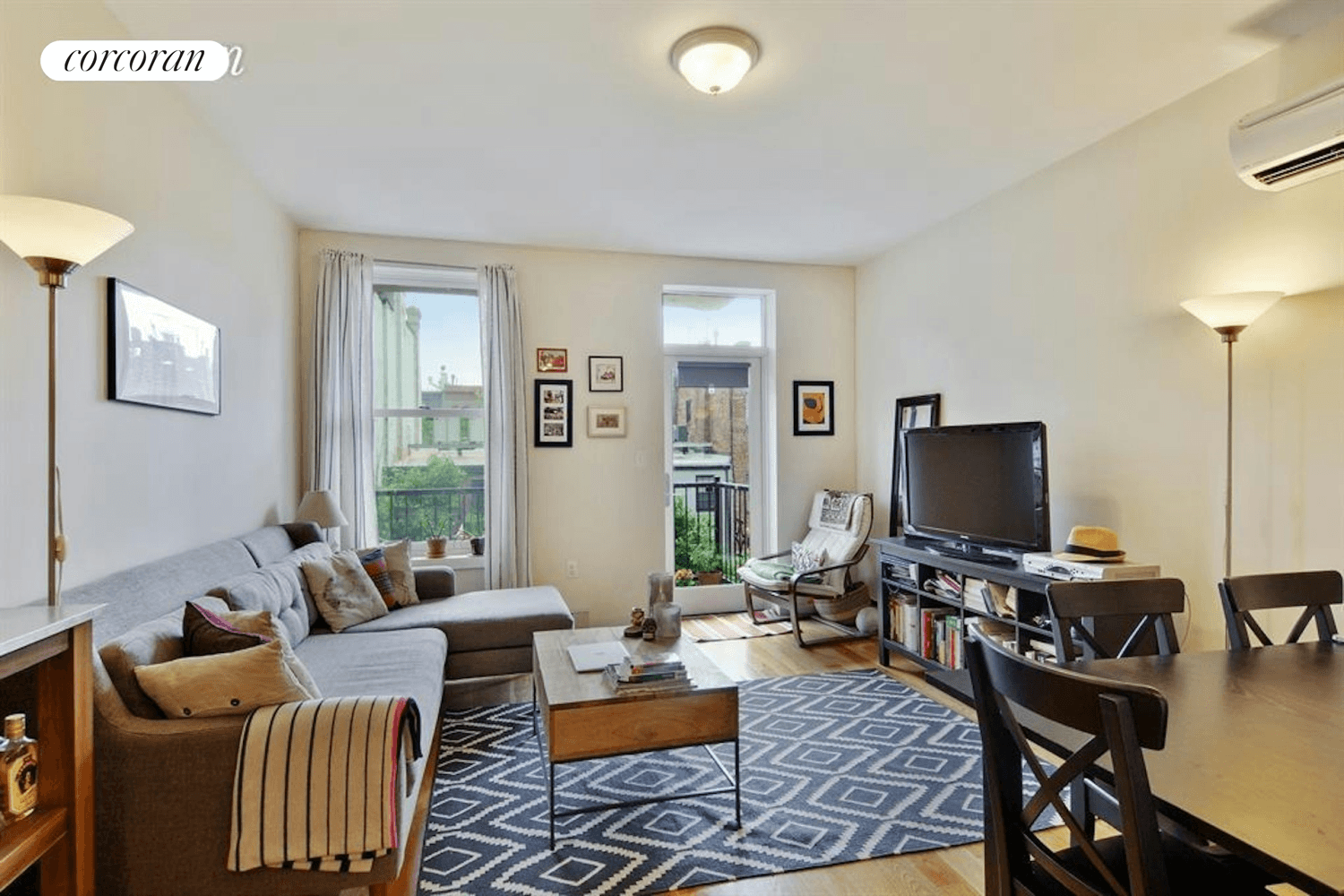 Central Brooklyn Heights spacious one bedroom with private terrace off the living room.