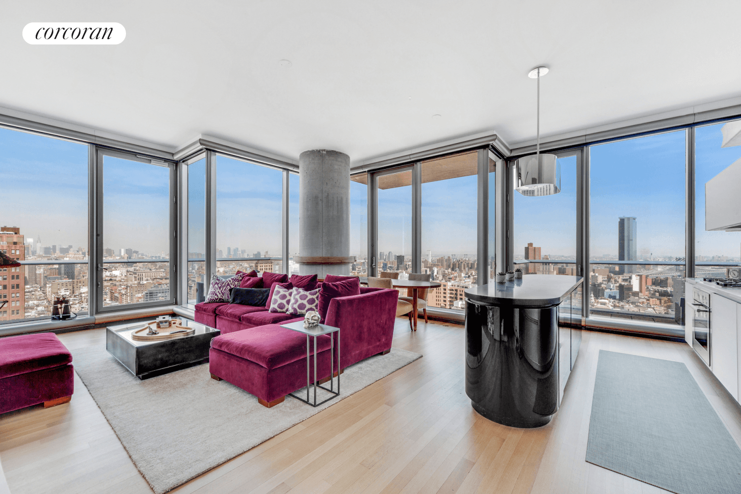 Welcome to 32AE, a corner three bedroom apartment with two balconies.