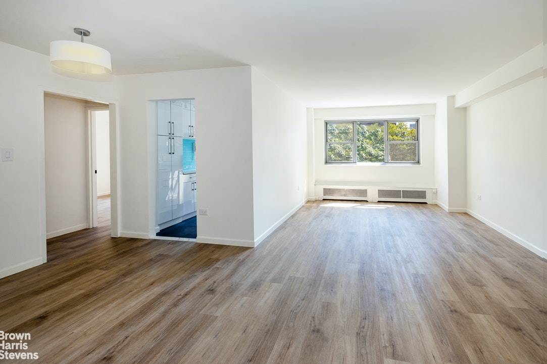 Thoughtfully renovated two bedroom, two bathroom unit available at 195 Adams Street in Brooklyn Heights !