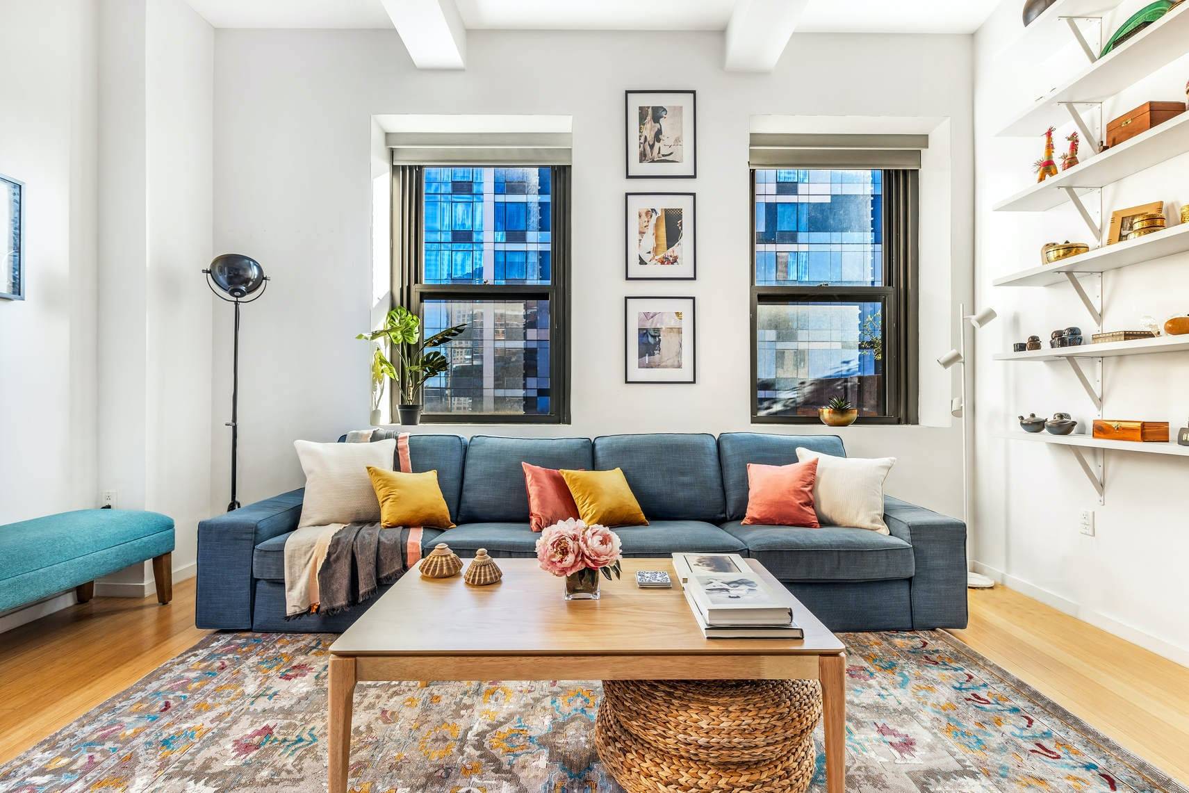 Experience this sprawling home with a rare corner exposure, in Downtown Brooklyn s most iconic Art Deco building, Belltel Lofts.