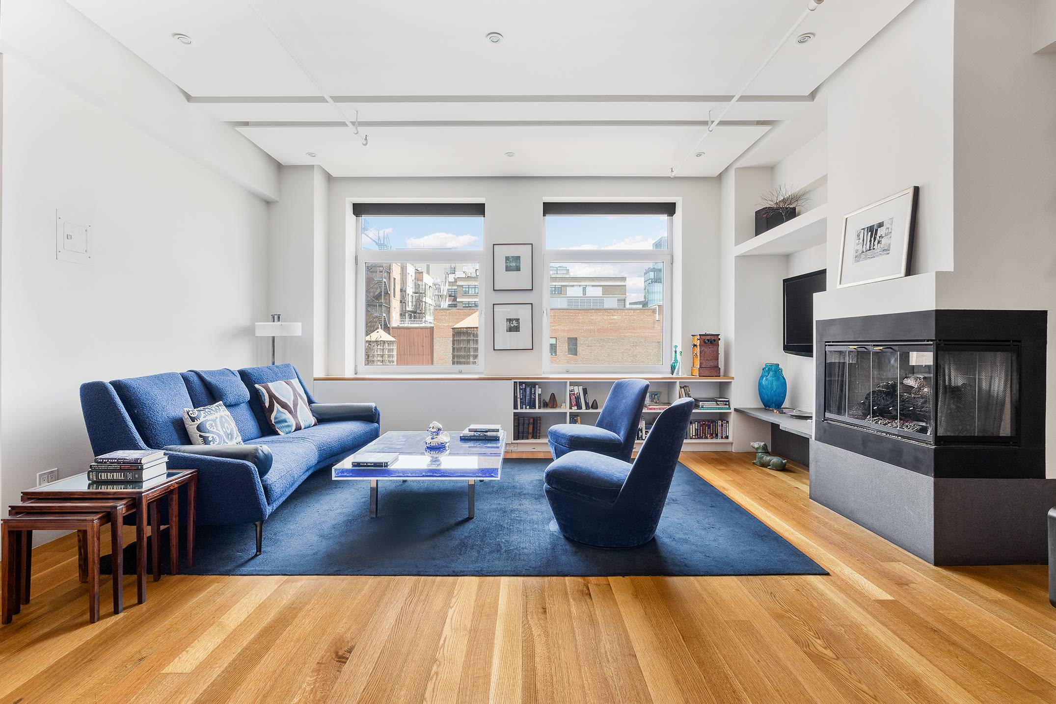 This dreamy renovated NOHO duplex on a high floor boasts outstanding light and views perched above where Greenwich Village, Noho, and Soho intersect.