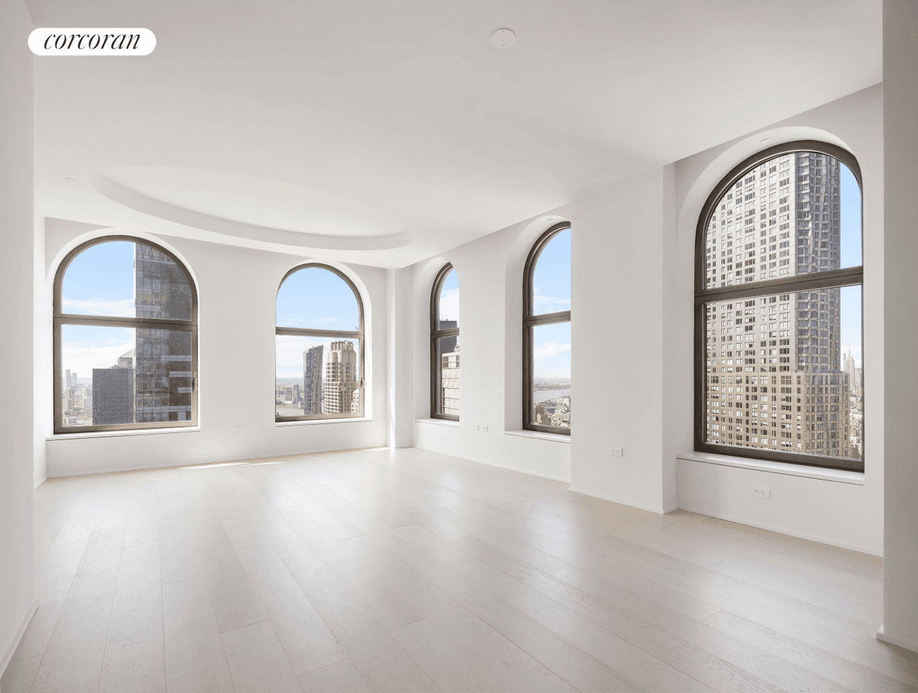 Welcome to residence 55D at 130 William Street, a stunning corner three bedroom, three bathroom apartment in Lower Manhattan.