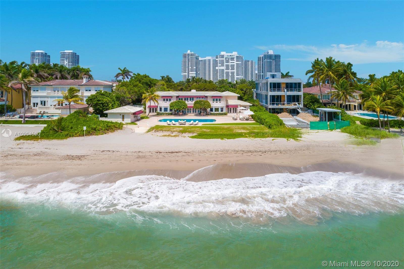 THE GOLDEN BEACH SANDCASTEL This classic 1938 Mediterranean estate is perfectly situated on one of the largest ocean front lots in all of Miami Dade County !