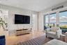 Media room/den overlooking pool