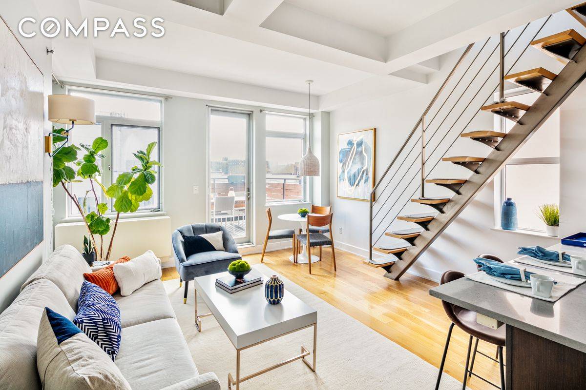 12 Monitor Unit 4B is an Amazing 2 Bed 1 Bath Duplex with 2 PRIVATE Terraces in an Elevator Building in Williamsburg !