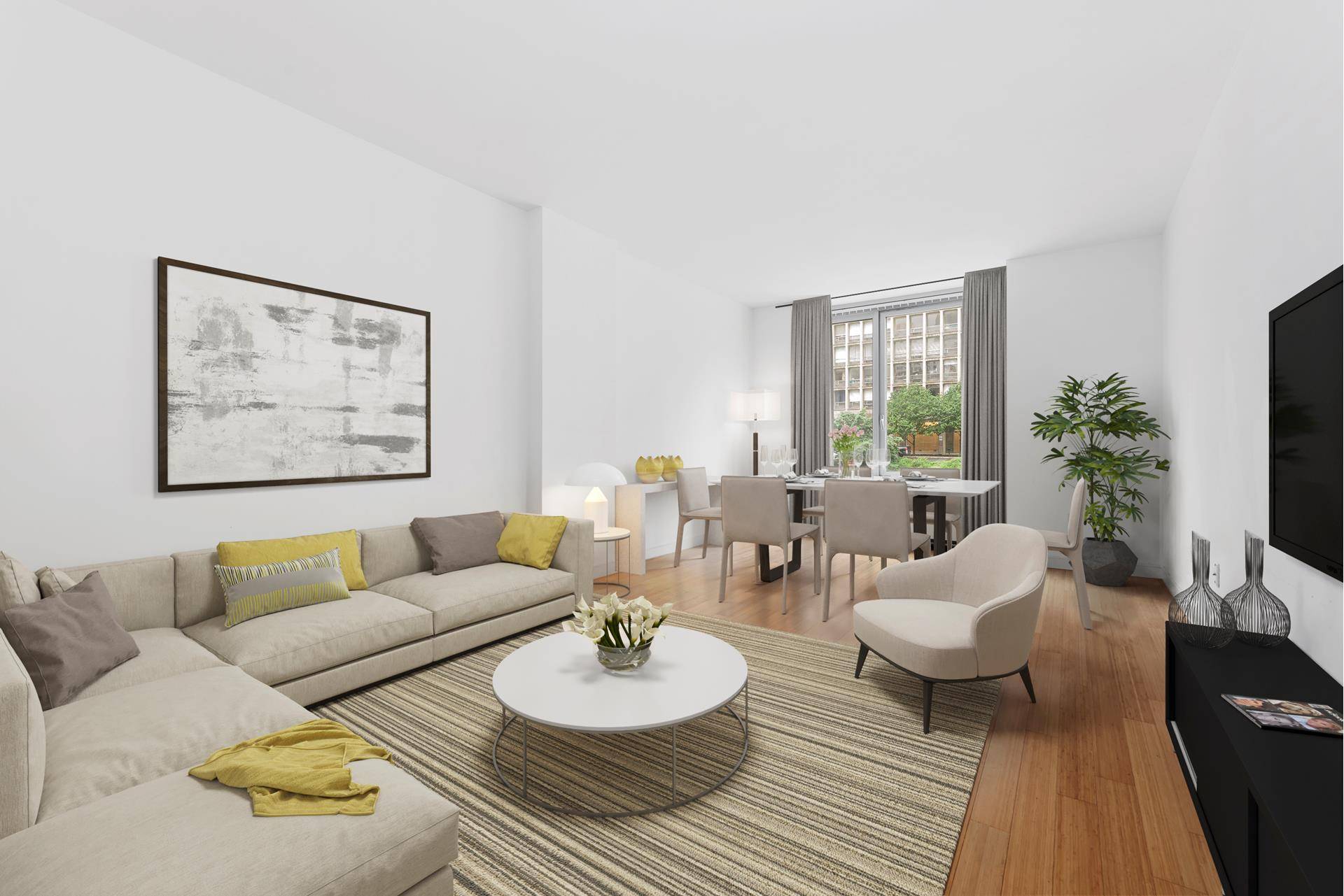 Residence 2G is an oversized corner two bedroom in Murray Hill.