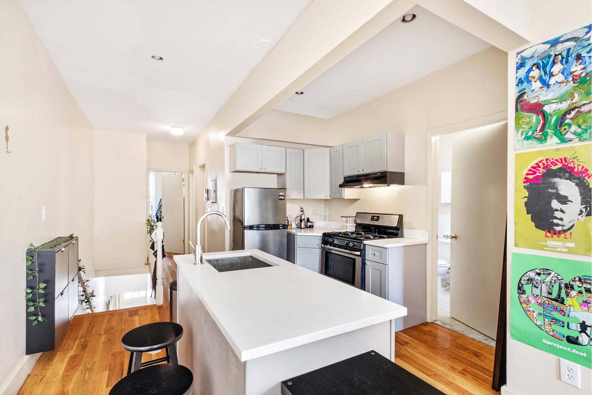 1268 Prospect Place is a gorgeous and RENOVATED two family 2 townhouse with three 3 sunny, finished levels and one of the LARGEST private yards in New York City.