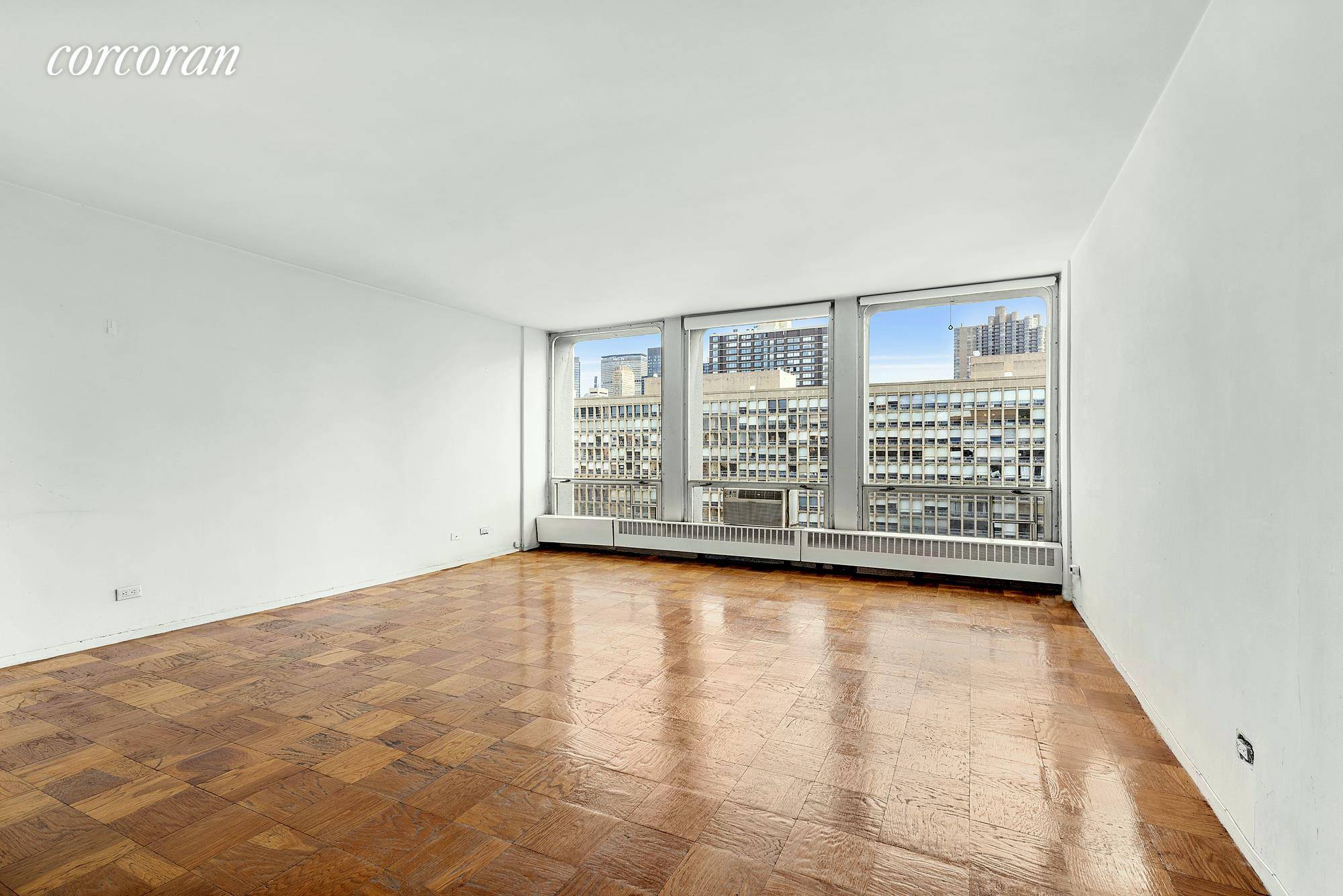 Large 1 bedroom features Open Kitchen with dishwasher, floor to ceiling windows, walk in closet and refinished floors.