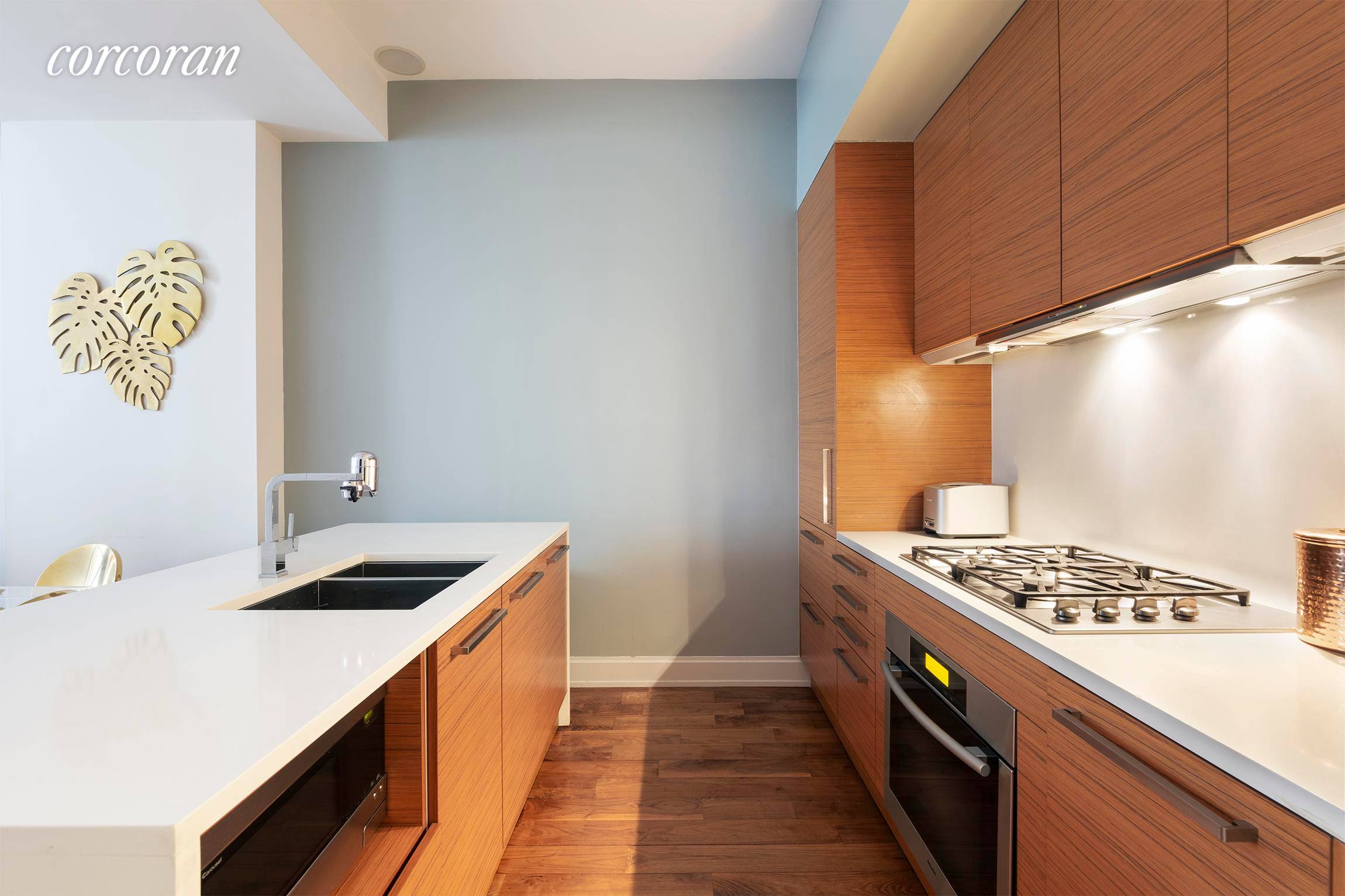 South facing one bedroom, two bathroom with home office and terrace, in the coveted boutique condominium, The Clement Clarke.